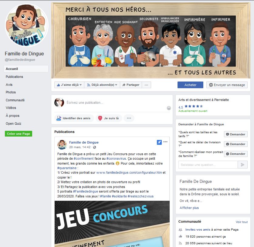 Page Facebook Famille de Dingue